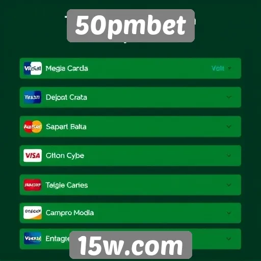 Metodos de pagamento disponíveis no 50pmbet